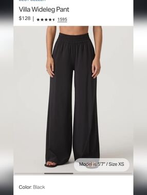 Vuori Wide Leg Pant Villa Black Medium Women's